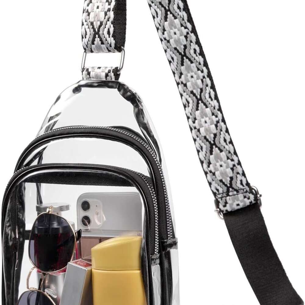 Clear Bag for Stadium Events, Clear Crossbody Bag Purses for women stadium Trans